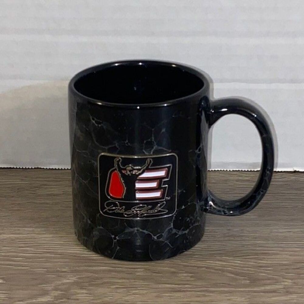 Dale Earnhardt Black Marble Pewter Emblem Cup Mug